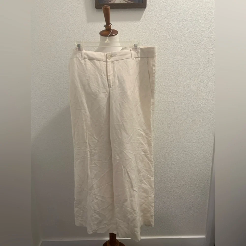 Banana Republic Cream Chinos High-Waisted Elegant